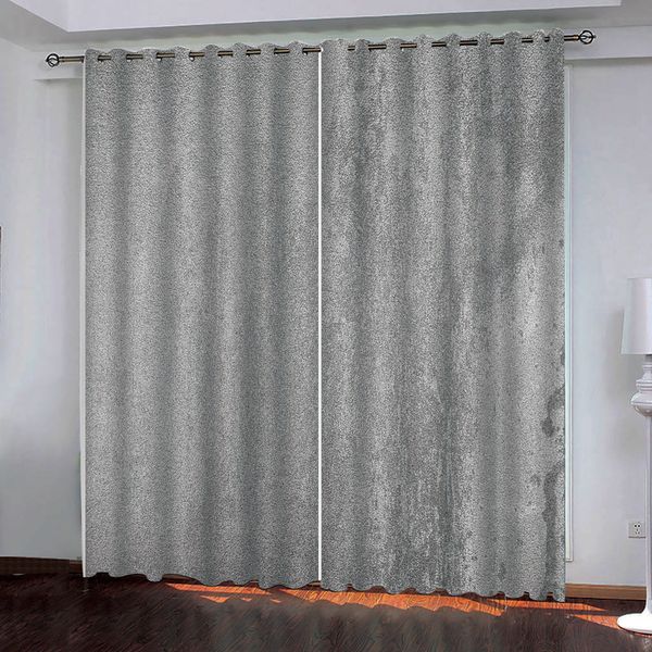 

fashion customized 3d curtain blackout curtain fabric home bedroom decoration simple and gray pattern curtains for living room