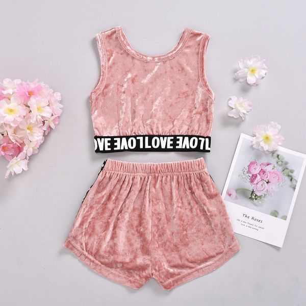 

2020 2020 set new new girl small and medium children jazz dance suit pink girl sports suit