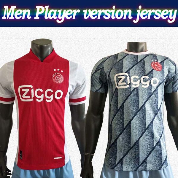 

2021 player version ajax soccer jersey home red #11 promes #6 van de beek 20/21 men away soccer shirt customized football shirt, Black;yellow