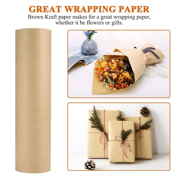

300cm brown kraft paper roll for wedding birthday party handmade gift wrapping craft paper roll poster home decor