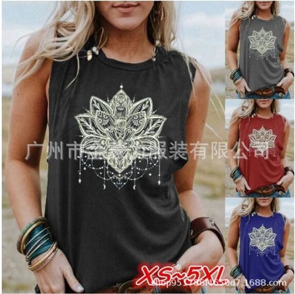 

2020 new printed round neck casual sleeveless 2020 new printed round neck t-shirt casual sleeveless t-shirt, White