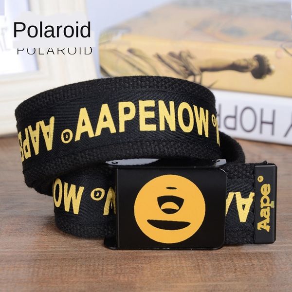 

194wh new youth casual student pants and wo all-match fashion canvascanvas new youth casual student pants belt men's and women's a, Black