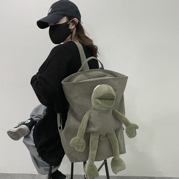 

women's bag 2020 new women's backpack schoolbag ladies korean high school harajuku canvas large capacity backpack