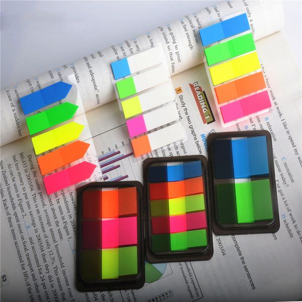

Fluorescence colour Self Adhesive Memo Pad Sticky Notes Bookmark Point It Marker Memo Sticker Paper Office School Supplies