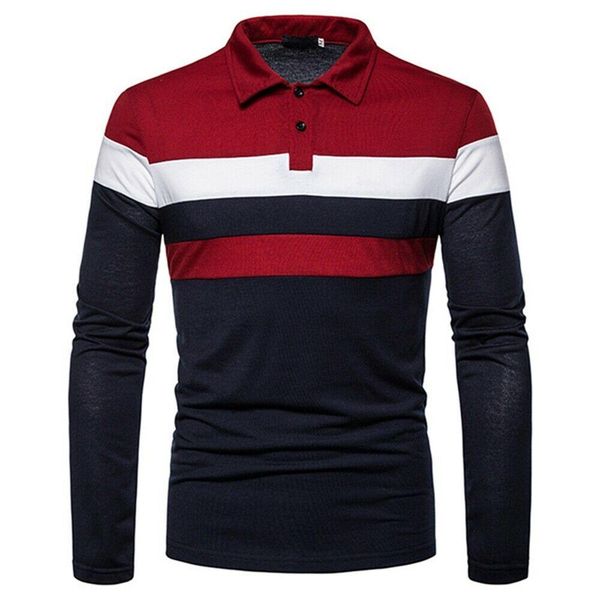 

new men long sleeve pullover casual stand collar stretch slim basic shirts tee top, White;black