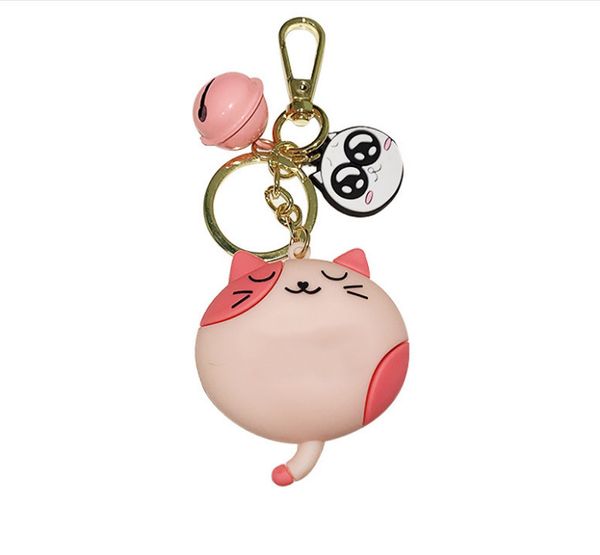

in stock cute cartoon pvckey chain fashionable animal key chain charm little panda key ring predant manufacturers wholesale creative gifts, Silver