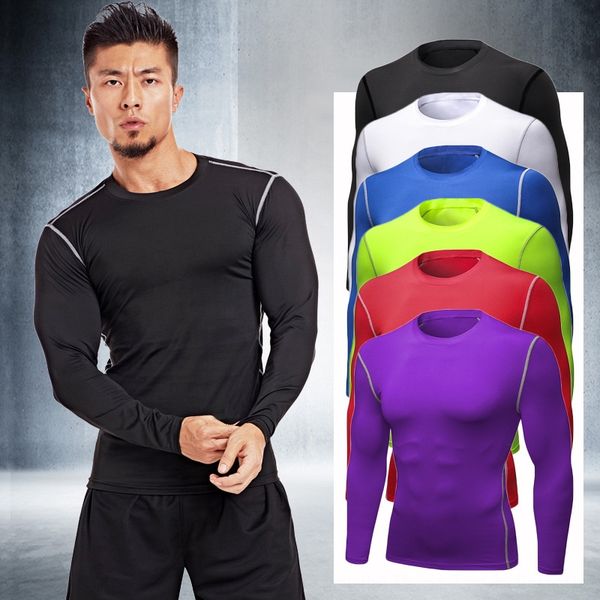 

bunow men's training tight-fitting quick-drying long-sleeved pro sports tight fitness clothes 1019 men's training tight-fitting sp, Black