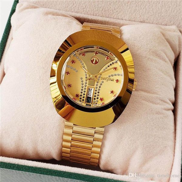 

shiny gold fashion womens luxurious diamond jewelry watch mechanical automatic stainless steel gold dial designe elegant noble watches, Slivery;brown