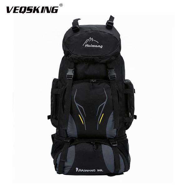 

90l outdoor camping climbing backpack,waterproof nylon mountaineering hiking backpacks,5colors sport bags trekking rucksack