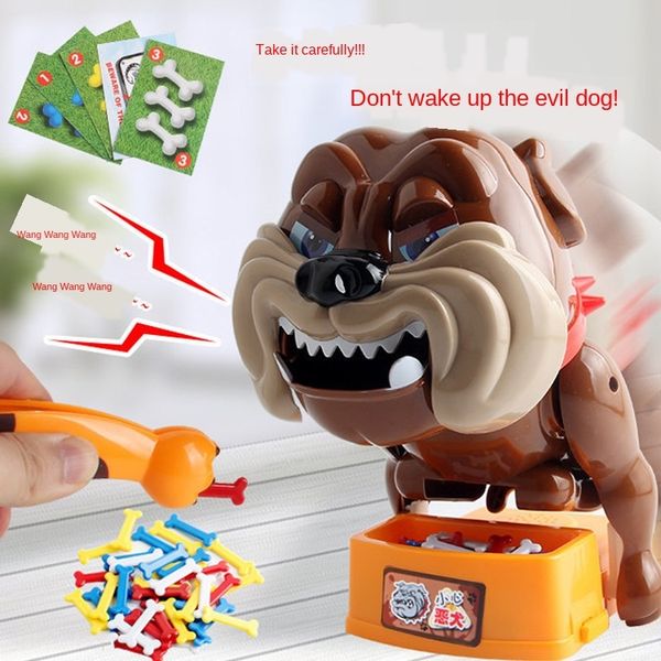 

4057 beware of bad toy table game parent-child bite tiger dog creative trick bad dog toy