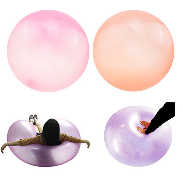 

2x inflatable bubble ball bubble balloon outdoor party orange + pink s
