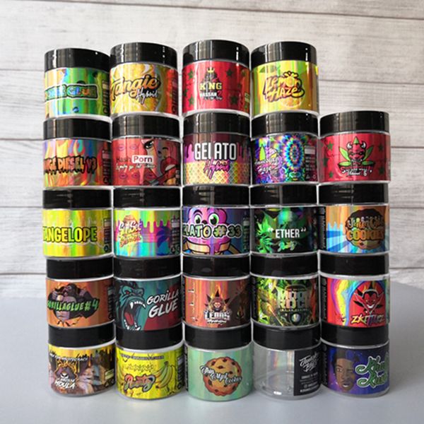 

Hologram Sticker with 3.5 gram Jungle Boys Thin Mint Cookies plastic jar tank dry herb flower Container with Flavor Stickers