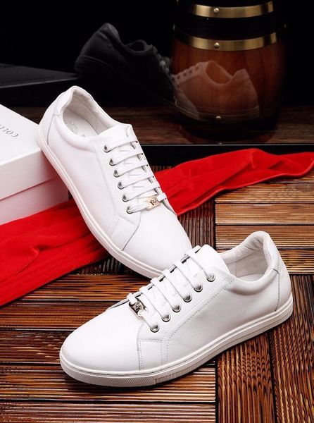 

2019ii luxury men's fashion casual shoes, trend leather wild sports shoes, lace-up shoes, original packaging delivery 38-4511, Black