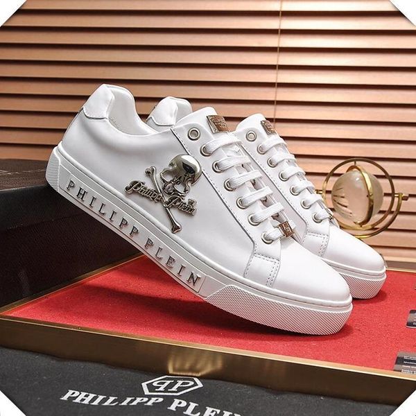 

vintage fashion mens shoes flats lo -sneakers statement original skull fashion sneakers lace -up herren sportschuhe platform men shoes #