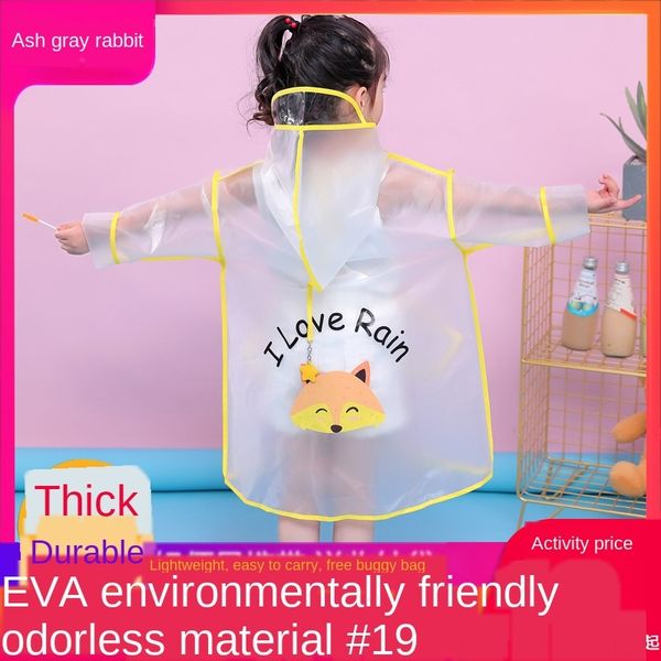 

gxwz3 -children's raincoat kindergarten boys and girls cloak cloak pupils poncho environmental protection eva transparent waterproof ch