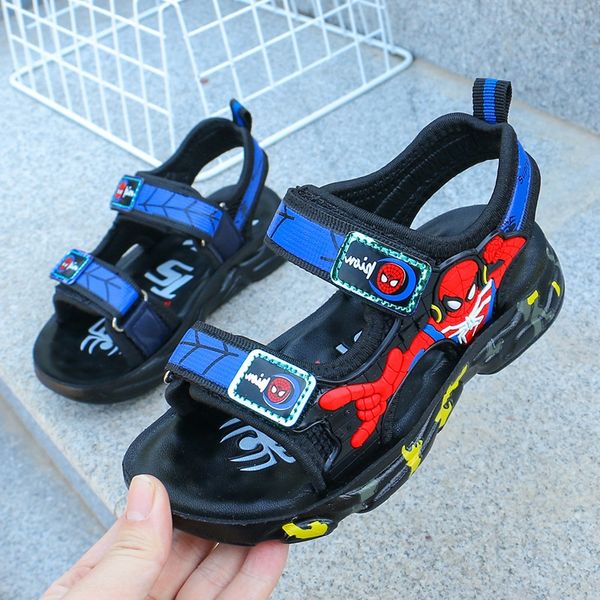 

boys children's sandals 2020 new in the big pupils sports beach soft bottom sandals baby shoes baby shoes, Black;red