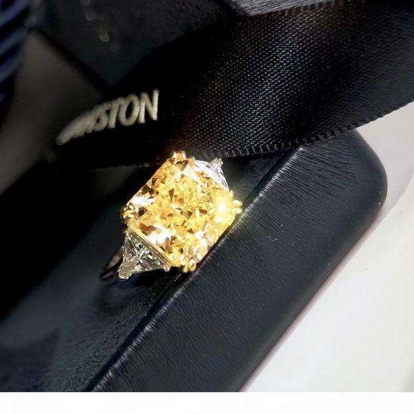 

women's fashion designer ring simple and versatile temperament ring 925 silver plated chamfered diamond ring