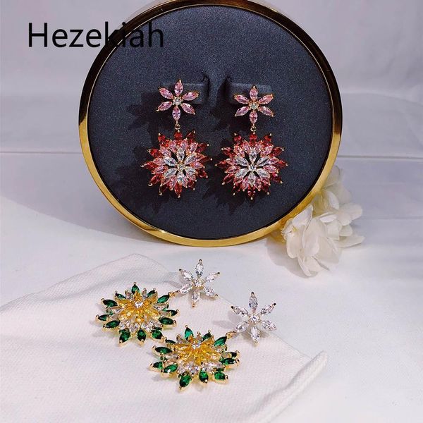 

hezekiah 925 tremella needle noble earrings long section shiny yellow flowers personalized circular eardrop dance party ing, Golden