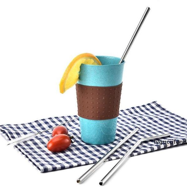 

convenient stainless steel straw l coffee milk tea metal curved straw soybean milk straight pipette f20173511