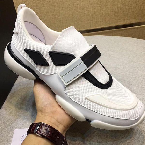 

cloudbust sneakers mens shoes new arrival plus size luxury sneakers hook &loop sports comfortable men shoes with origin box, Black