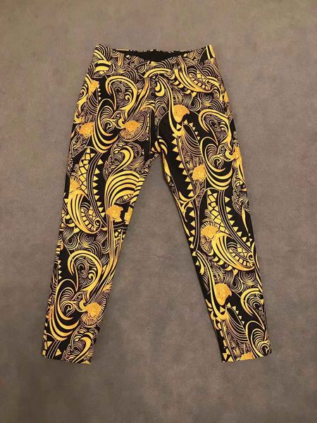 

2020 style men's printed pocket slim trousers hip hop street wear pants, Blue