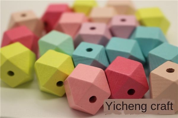 

accessories geometric section colorful accessories octagonal octagonal wood beads scattered beads wood crafts, Silver