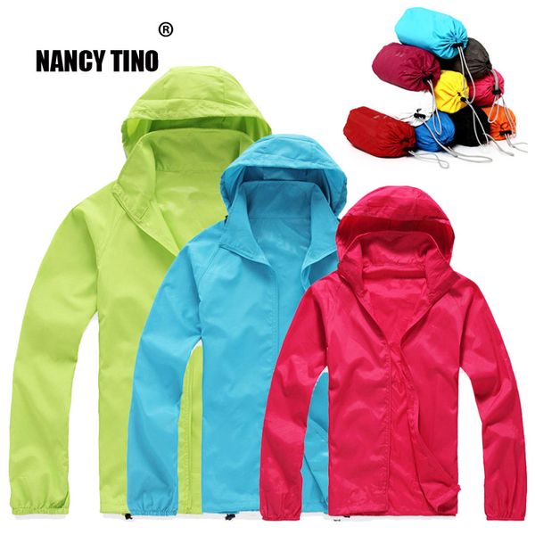 

nancytino men women quick dry skin jackets sun-protective waterproof warm coats outdoor sports clothing camping hiking jacket, Blue;black