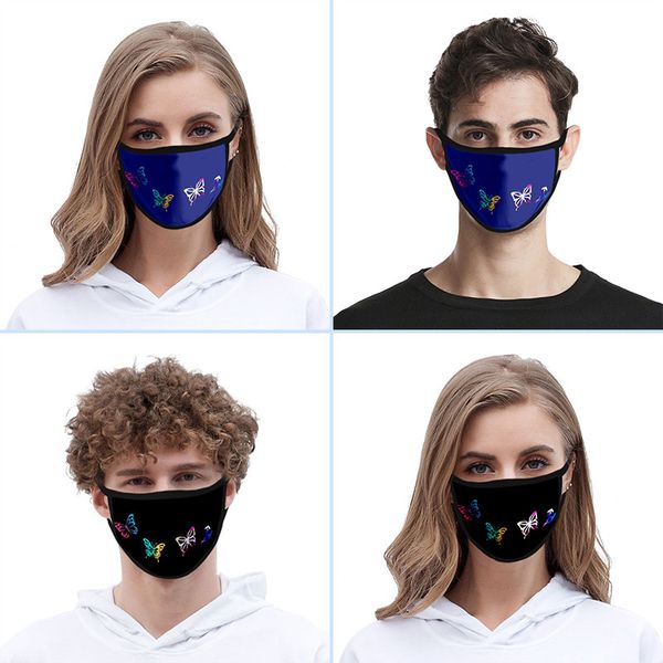 

dropshipping 3d printed personalized masks various patterns butterfly protective masks dustproof fashion printed polyester fabric mask c3502