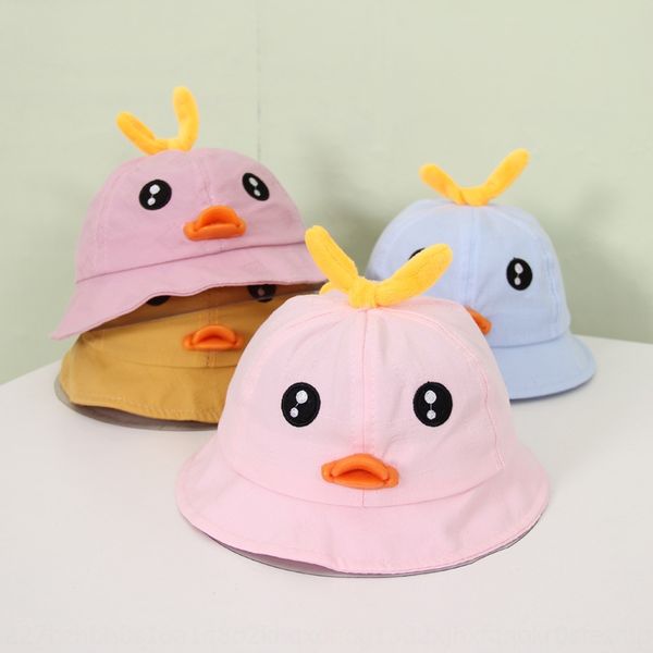 

new spring and autumn baby's sun-shading cotton cloth duck basin bucket bucket cotton fisherman hat sun-proof windproof fisherman hat, Yellow