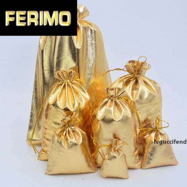 

50pcs gold silver bronzing candy gift bags wedding gift storage drawstring bags christmas packaging candy pouches