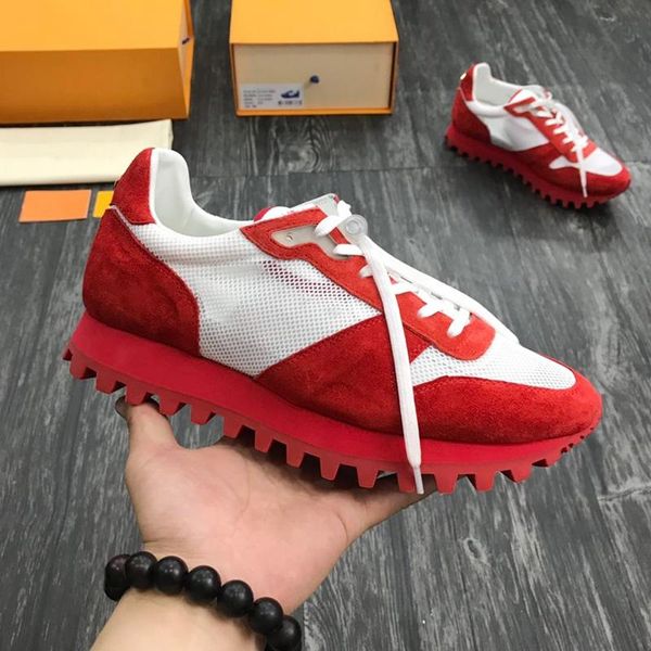 

comfortable runner sneaker men 's shoes fashion luxury breathable outdoor walking lace -up design men shoes sale drop shi, Black