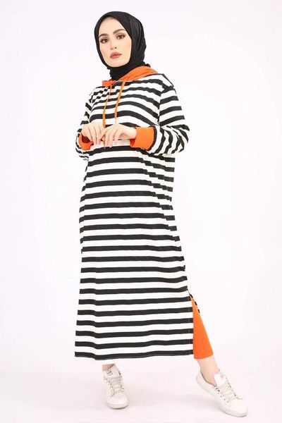 

hooded bilateral suit tsd9002 orange, White;black