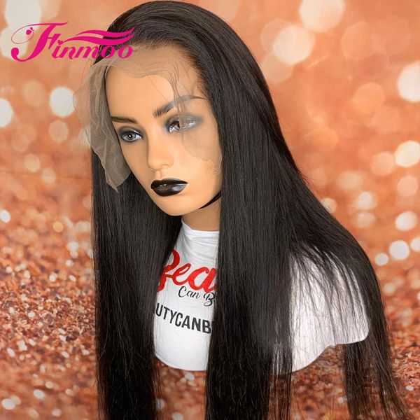 

straight lace front human hair wigs for women pre plucked full lace human hair wigs brazilian remy 13x6 lace front wig 150%, Black