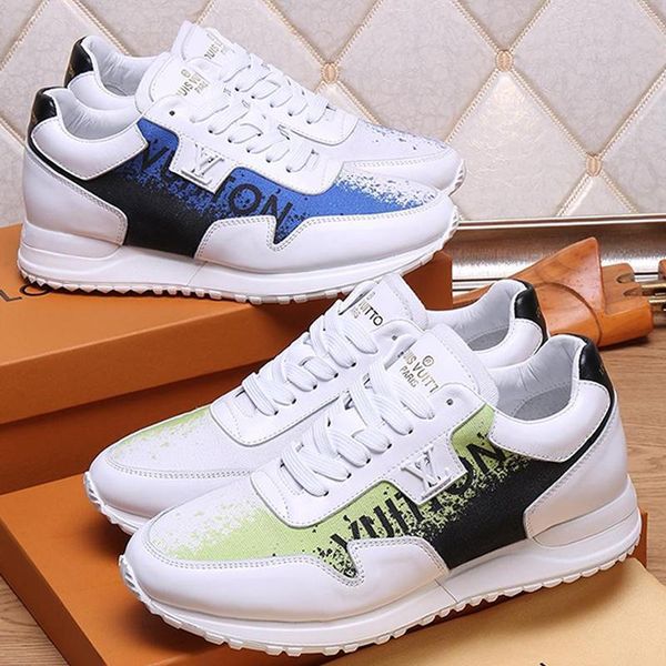 

2021 fashion shoes for men luxury leather men shoes casual run away sneaker chaussures pour hommes vintage mens shoes casual design sale