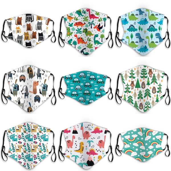 

kids face mask 3d 5 layers cartoon masks pm2.5 anti dust masks children dustproof protective mask 100pcs mk19#859