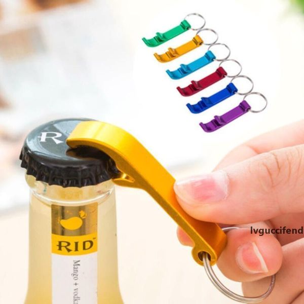 

portable stainless steel bottle openers creative keychain ring alloy beer wine can bar club waiter kitchen tools lx8832
