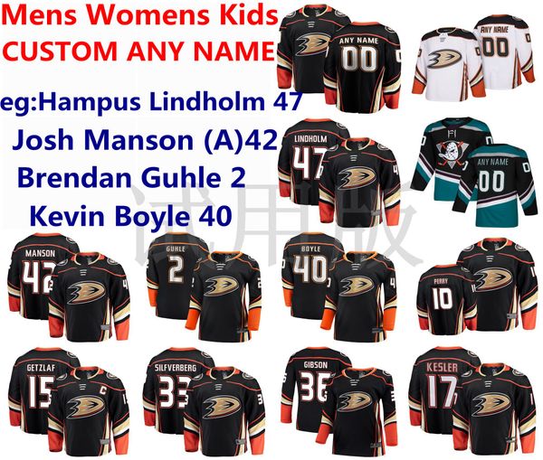 

anaheim ducks jerseys hampus lindholm jersey josh manson brendan guhle kevin boyle men black white hockey jerseys custom stitched, Black;red