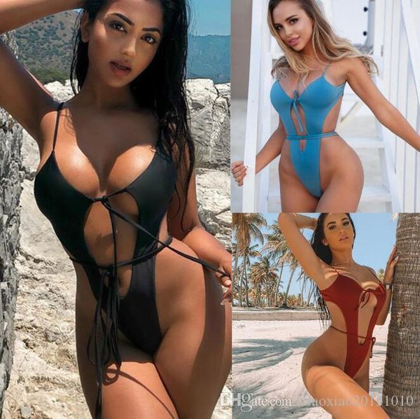 

ladies fashion casual swimwear selling bikini one-piece swimsuit backless beach swimsuit 6560, White;black