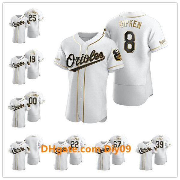 

baltimoreorioles men women youth 19 chris davis 16 trey mancini white authentic golden edition baseball jersey, Black