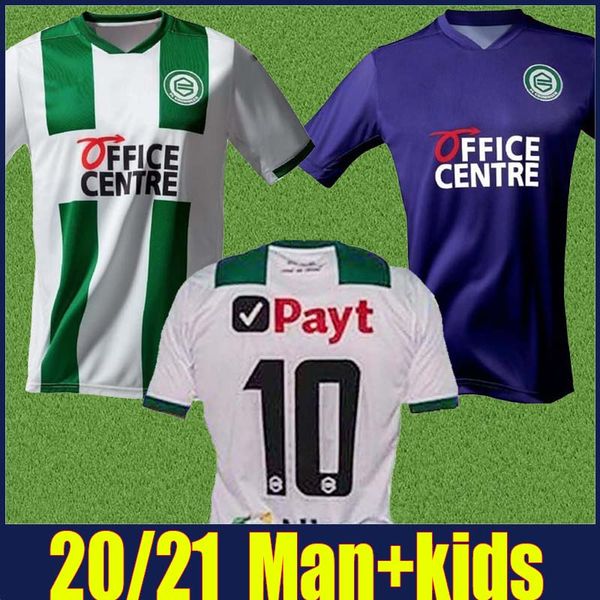 

2020 fc groningen soccer jerseys home away kids kit groningen robben football shirt 20/21 daishawn redan soccer uniform maillot de groningen, Black;yellow