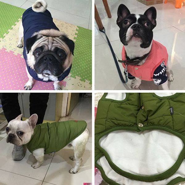 

medium-sized dog clothes autumn and winter bulldog method dou ying dou ba ge fat dog bully sand leather cotton vest vest