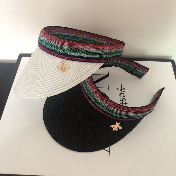 

6takg summer 2020 new online red rainbow clockwork empty sun sun hair band sunhat hat sunshade cap female korean style bright silk hair band, Blue;gray
