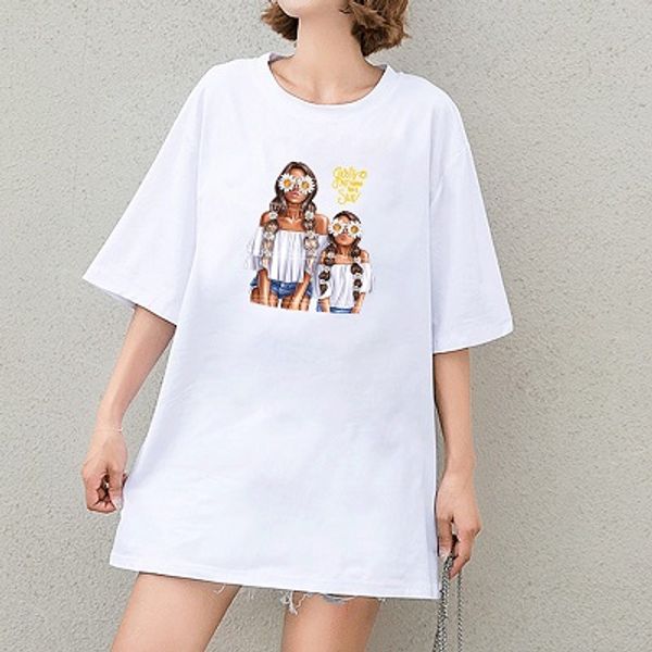 

women fashion t-shirts girls cute print summer women girls print breathable short sleeves new trendy style summer fashion, White
