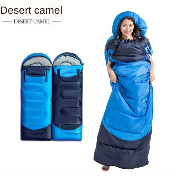 

desert camel stretchable 1800g hollow shaped cotton thickened sleeping bag envelope camping sleeping bag