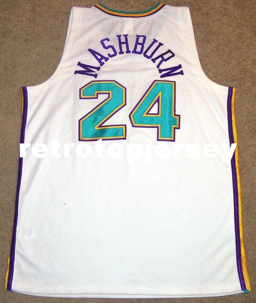 

new jamal mashburn #24 rbk jersey sewn rare mens vest size xs-6xl stitched basketball jerseys ncaa, Gray