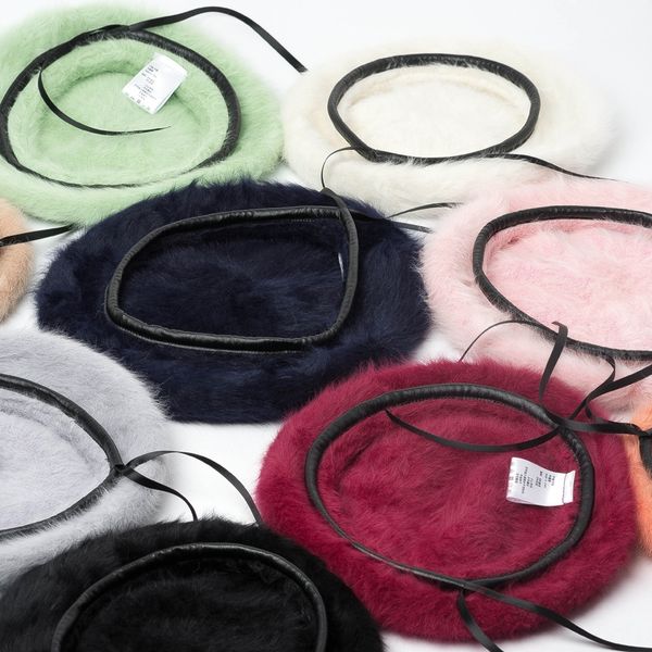 

warm painter's hat warm beret painter's hat beret, Blue;gray