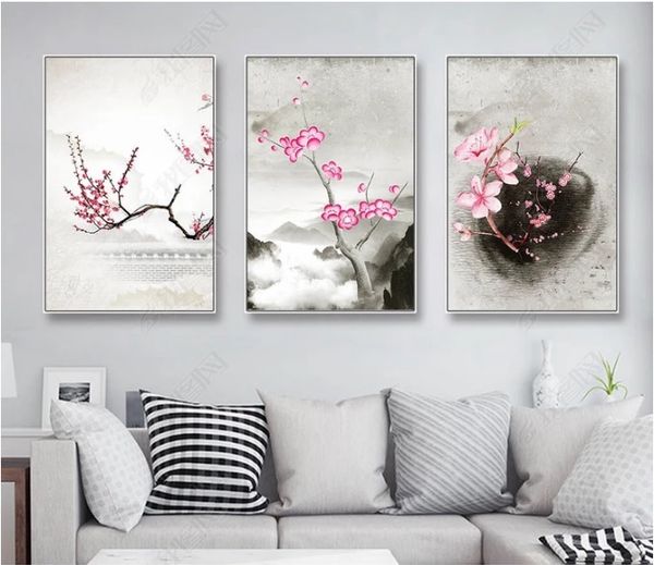 

traditional chinese painting plum blossoms canvas paintings poster print wall art picture for living room home decor unframed