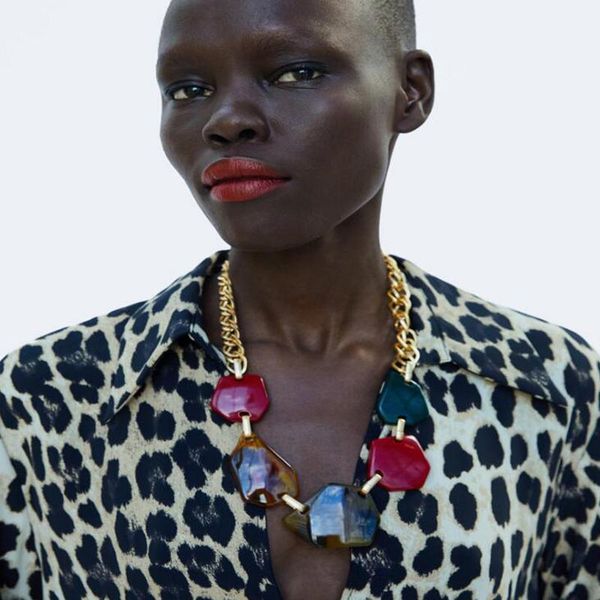 

оптовые модные акриловые za choker ожерелье женщины золотая цепь заявление ожерелья подвески колье воротник ketting kolye ювелирные изделия, Golden;silver