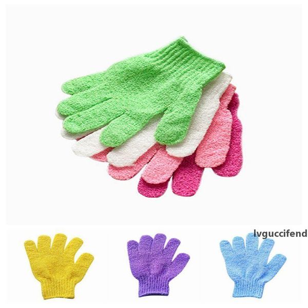 

shower cleaning glove exfoliating bath gloves five fingers bath bathroom gloves body scrubber home supplies different colors