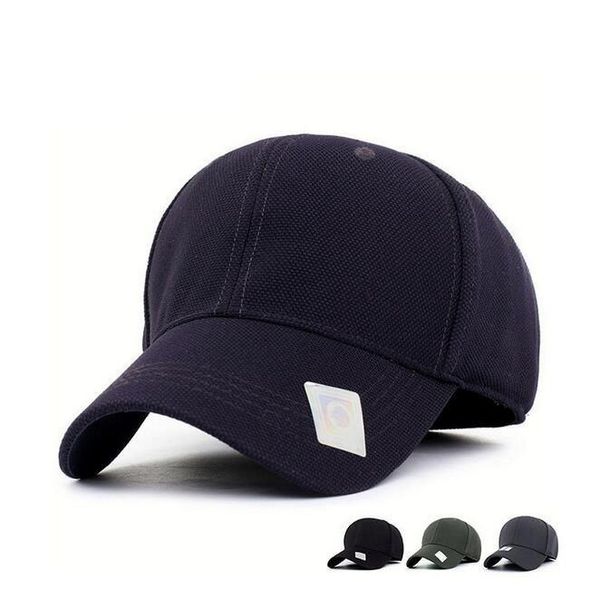 

wholesale- unadjustable solid polyester elastic snapback gorras 56-59cm size hip hop men women behind closed sports baseball c, Blue;gray
